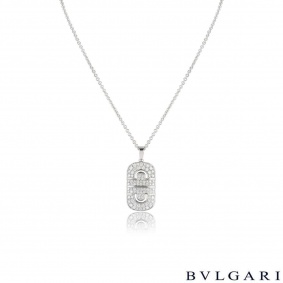 Bvlgari White Gold Parentesi Diamond Pendant Bvlgari White Gold Parentesi Diamond Pendant